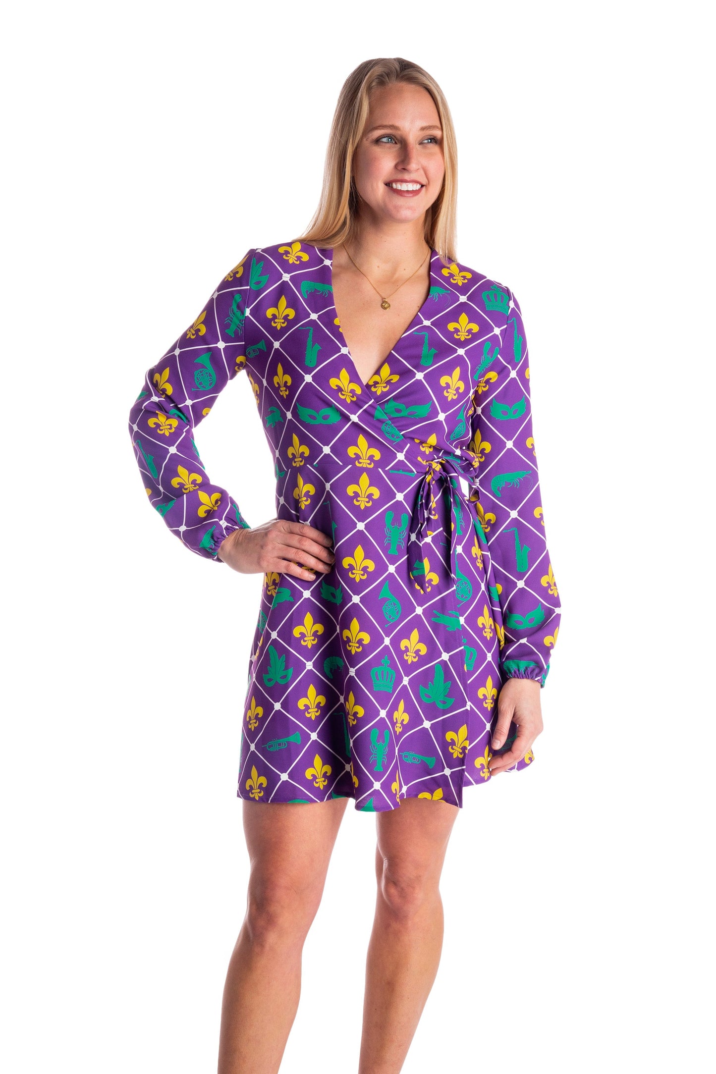 The Bourbon St. Special | Women's Mardi Gras Wrap Dress