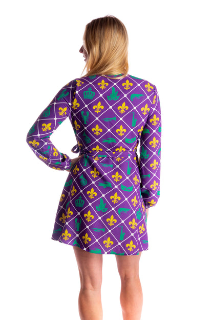 The Bourbon St. Special | Women's Mardi Gras Wrap Dress