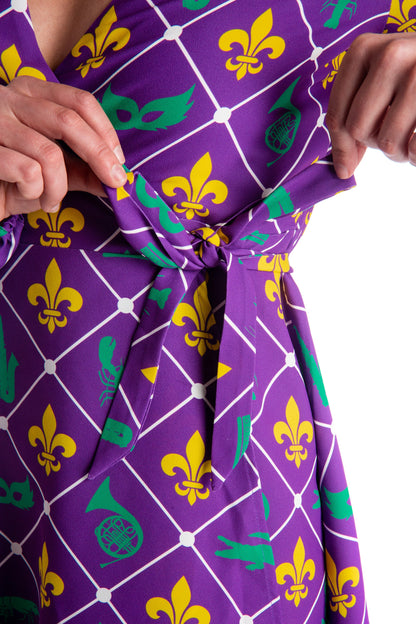 The Bourbon St. Special | Women's Mardi Gras Wrap Dress