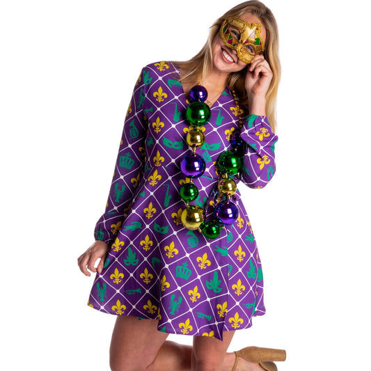 The Bourbon St. Special | Women's Mardi Gras Wrap Dress