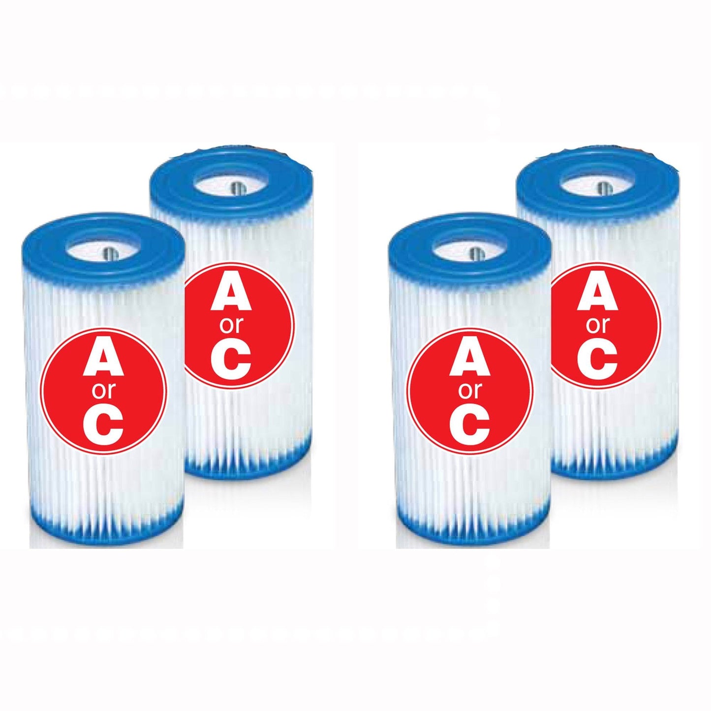 Intex Easy Set Swimming Pool Type A or C Filter Replacement Cartridges  (2 Pack)