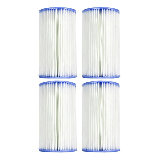 Intex Easy Set Swimming Pool Type A or C Filter Replacement Cartridges (4 Pack)