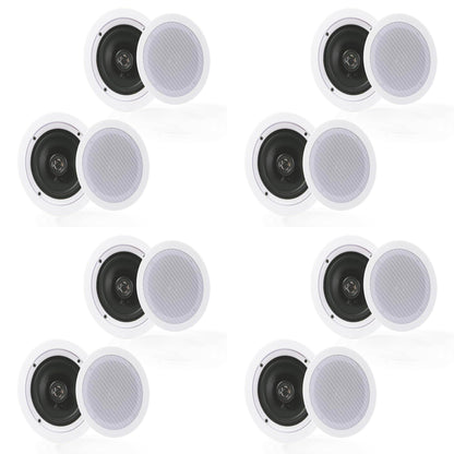 Pyle Audio PDIC1651RD 5.25 Inch 2 Way 150W Home Ceiling Wall Speakers (4 Pairs)