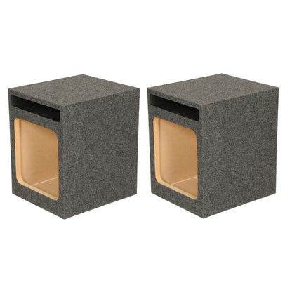 Q Power HD112 12" Single Heavy Duty Vented Square Sub Enclosure Box (2 Pack)