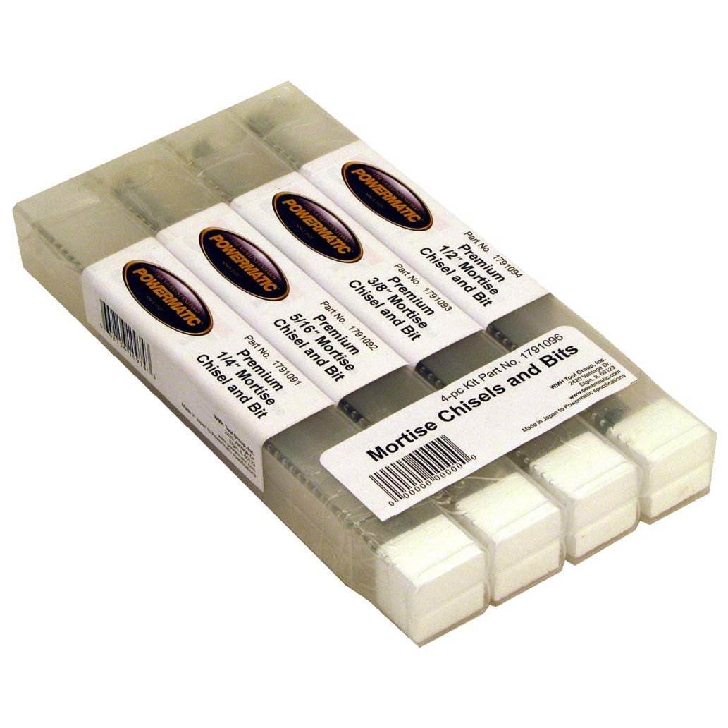 Powermatic 1791096 Premium Mortising Hollow Chisel Mortiser Machine Bit Set