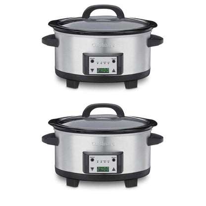 Cuisinart 6.5 QT Programmable Slow Cooker (2 Pack) (Certified Refurbished)