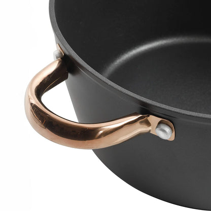 Oster Allsberg Non Stick Aluminum 10 Piece Cookware Set w/ Rose Gold Handles