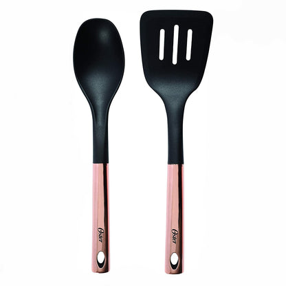 Oster Allsberg Non Stick Aluminum 10 Piece Cookware Set w/ Rose Gold Handles