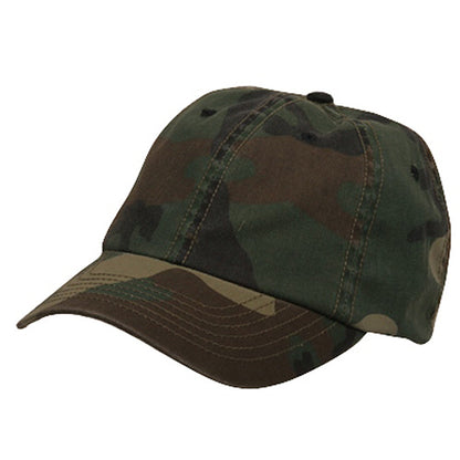 Enzyme Washed Camo Cap