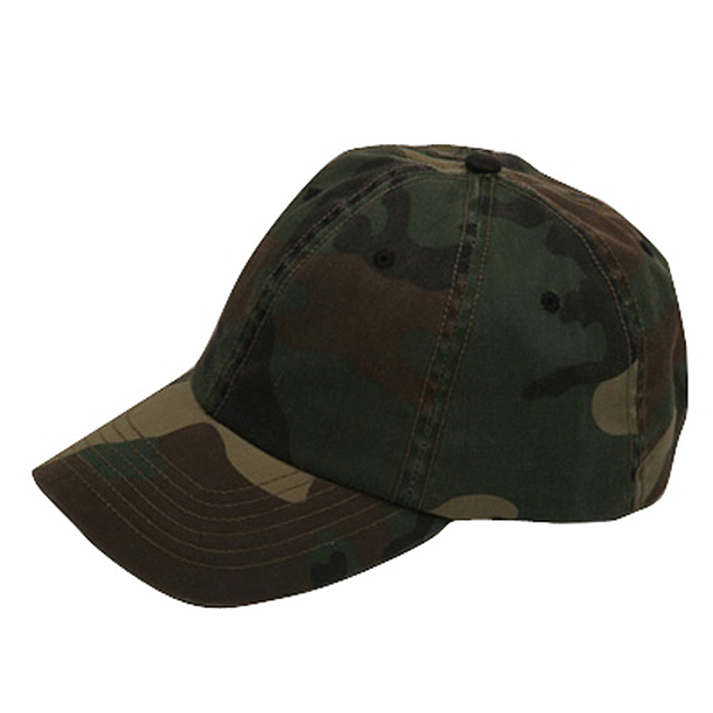 Enzyme Washed Camo Cap