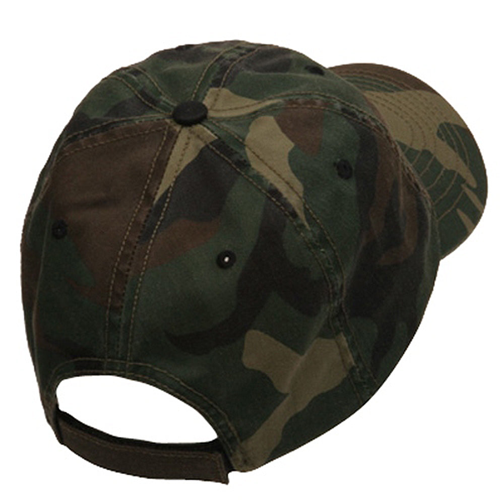 Enzyme Washed Camo Cap