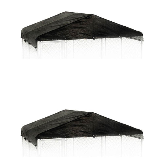 WeatherGuard 10' x 10' Dog Run Kennel Waterproof Roof Cover Only (2 Pack)