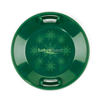 Lucky Bums Circular Saucer Snow Sled for Winter Sledding, 25" Diameter, Green