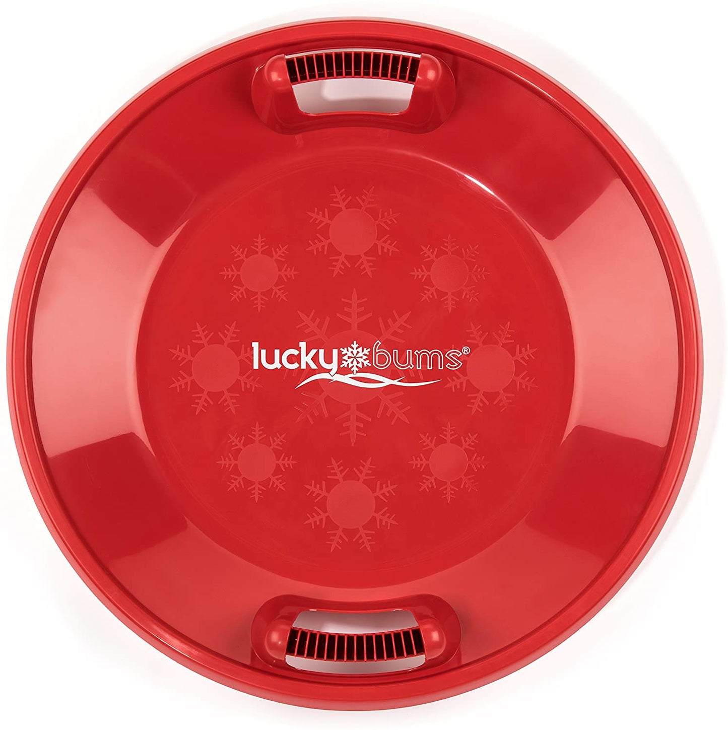 Lucky Bums Circular Saucer Snow Sled for Winter Sledding, 25 Inch Diameter, Red