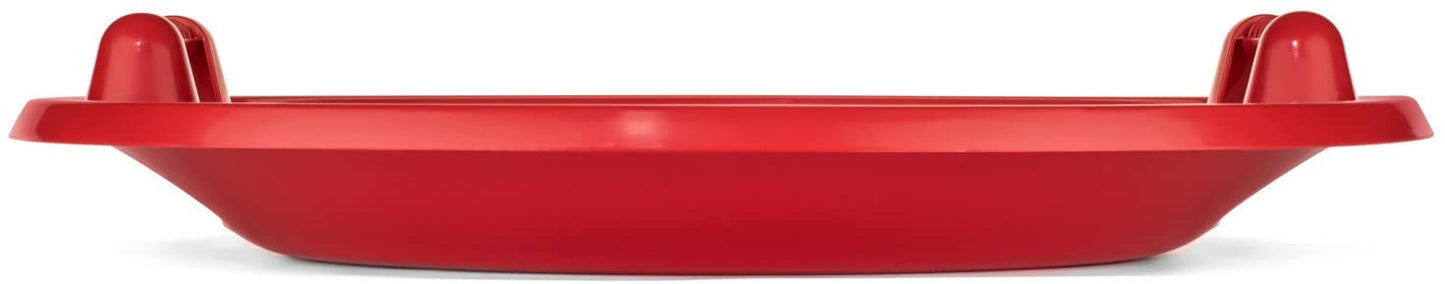 Lucky Bums Circular Saucer Snow Sled for Winter Sledding, 25 Inch Diameter, Red