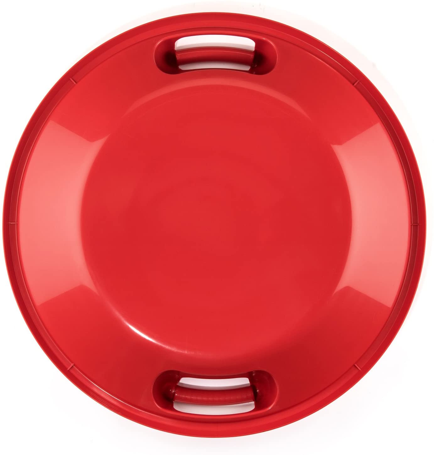 Lucky Bums Circular Saucer Snow Sled for Winter Sledding, 25 Inch Diameter, Red