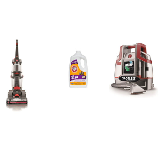 Hoover Dual Power Vac & Portable Carpet Cleaner & Arm & Hammer Pet Fresh Fluid