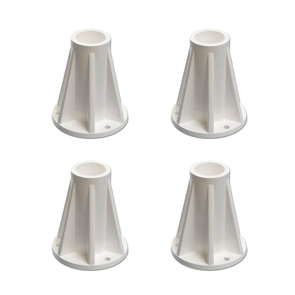 Saftron Polymer 6 Inch Pool Handrails and Ladders Surface Mounting Base (4 Pack)