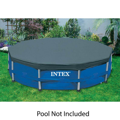 Intex 15 Foot Round Debris Cover and Vinyl Solar Cover for Above Ground Pools