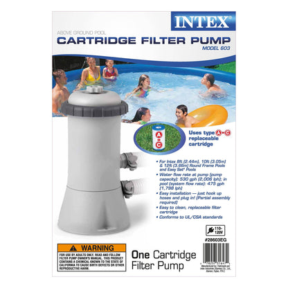 Intex 15ft x 33in Above Ground Swimming Pool, Filter Pump and Vinyl Solar Cover