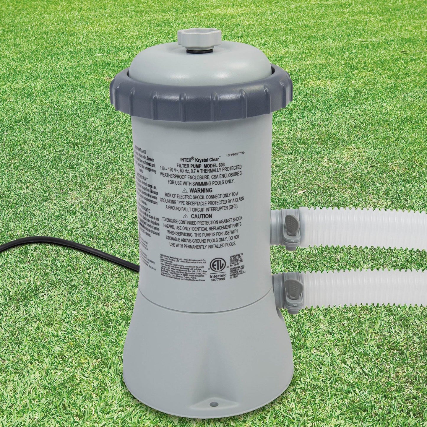 Intex 15ft x 33in Above Ground Swimming Pool, Filter Pump and Vinyl Solar Cover