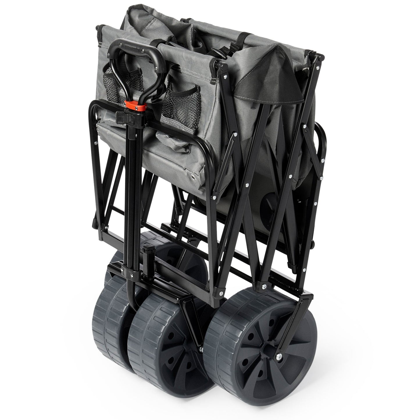 Mac Sports Collapsible All Terrain Beach Utility Wagon Cart with Table, Grey