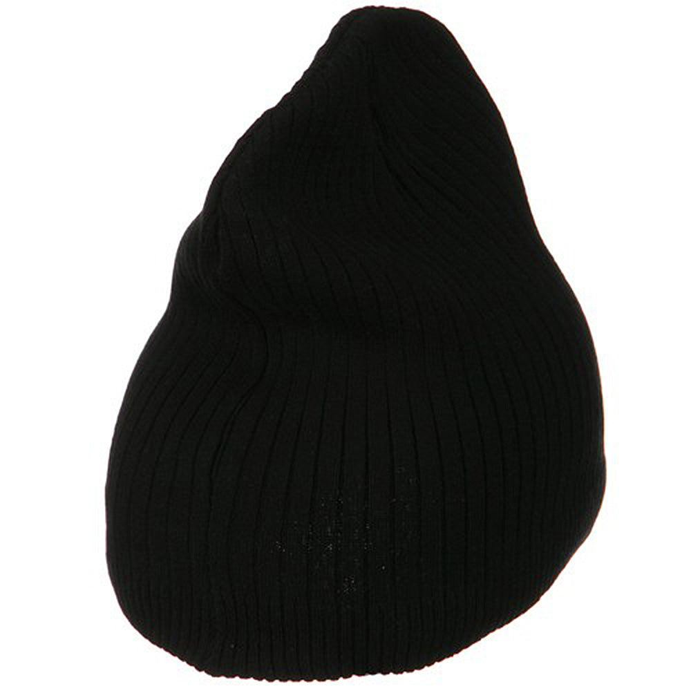 Big Stripe Ribbed Cotton Beanie