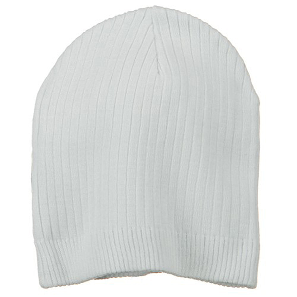 Big Stripe Ribbed Cotton Beanie