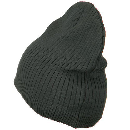 Big Stripe Ribbed Cotton Beanie