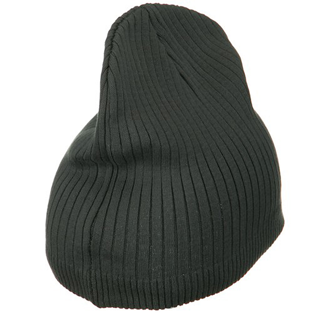 Big Stripe Ribbed Cotton Beanie