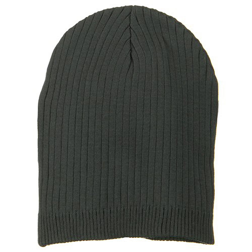 Big Stripe Ribbed Cotton Beanie