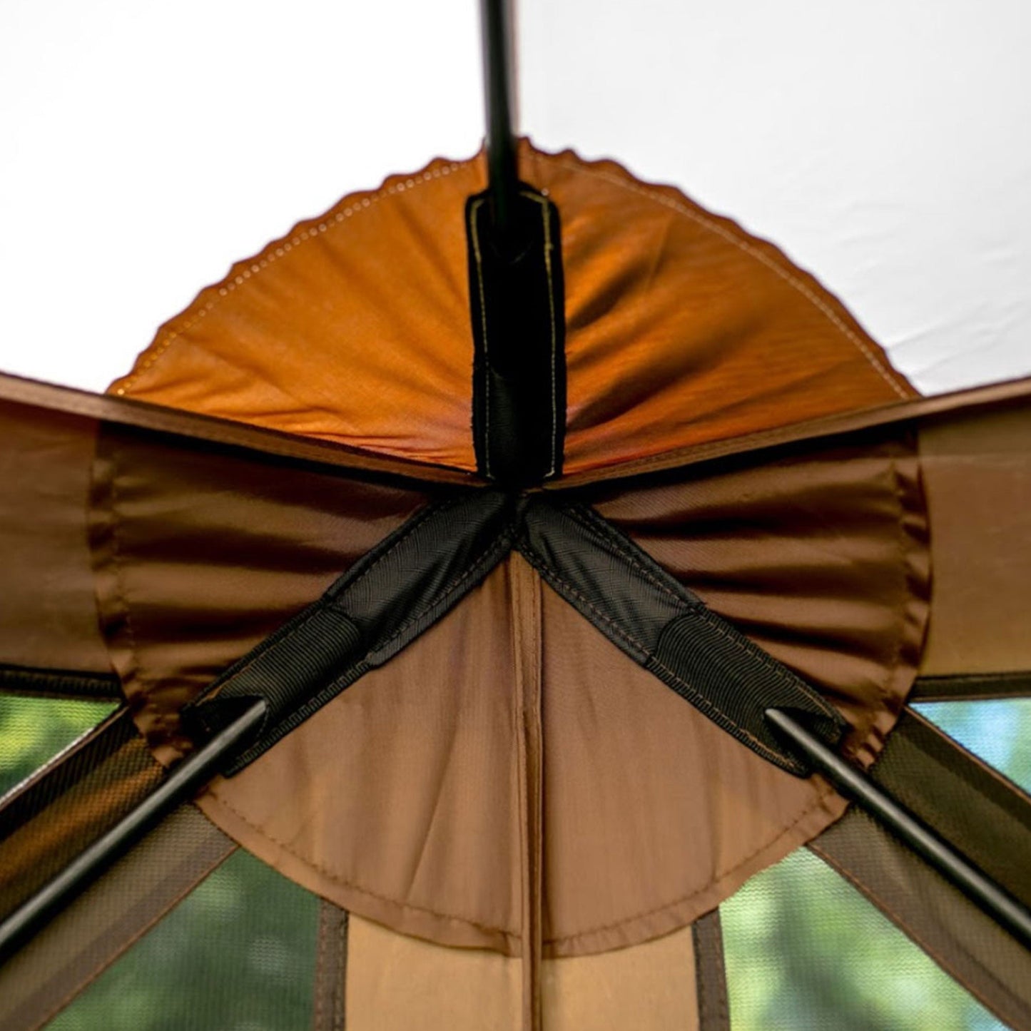 Clam Portable Outdoor Camping Canopy, Brown + Clam Quick Set Wind and Sun Panels