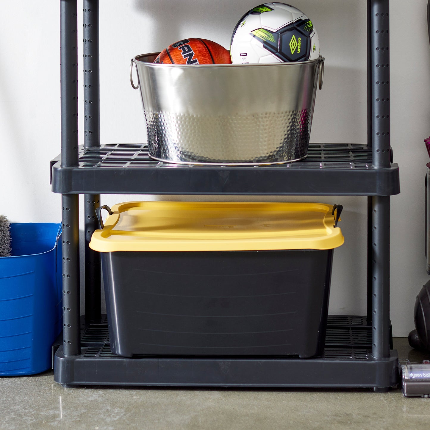 Life Story 55 Quart Stackable Storage Bin, Heavy Duty Lidded Container, 18 Pack