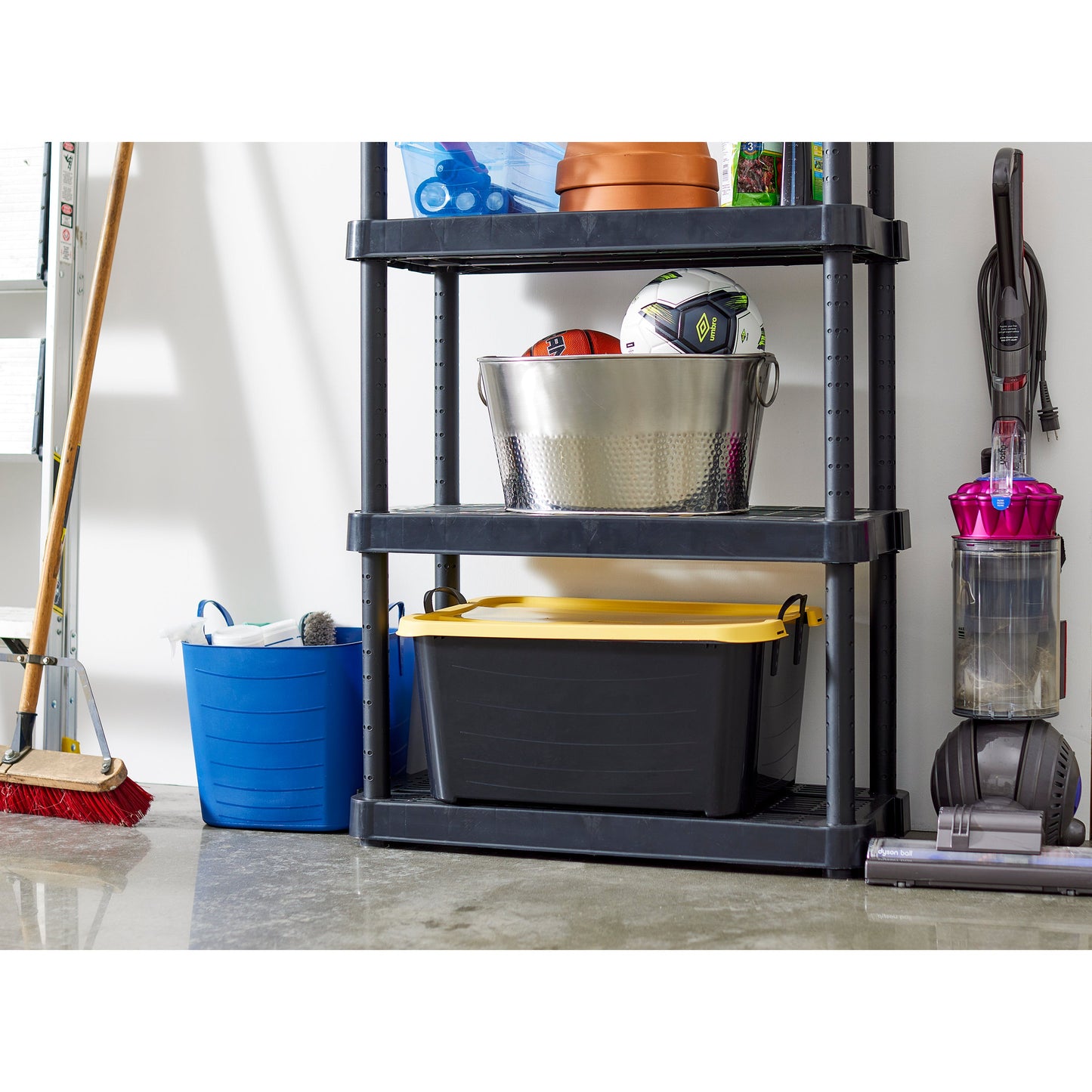 Life Story 55 Quart Stackable Storage Bin, Heavy Duty Lidded Container, 18 Pack