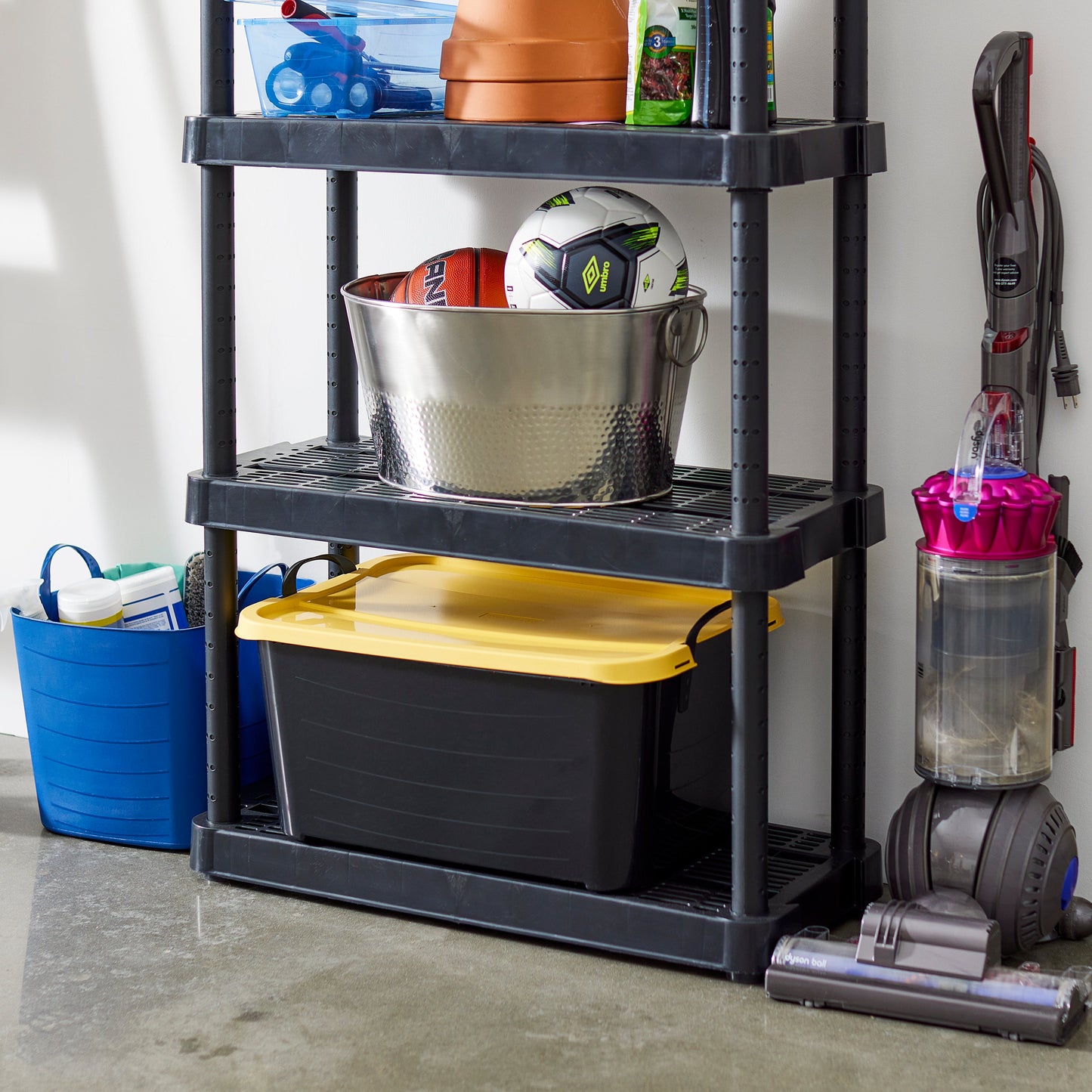 Life Story 55 Quart Stackable Storage Bin, Heavy Duty Lidded Container, 18 Pack