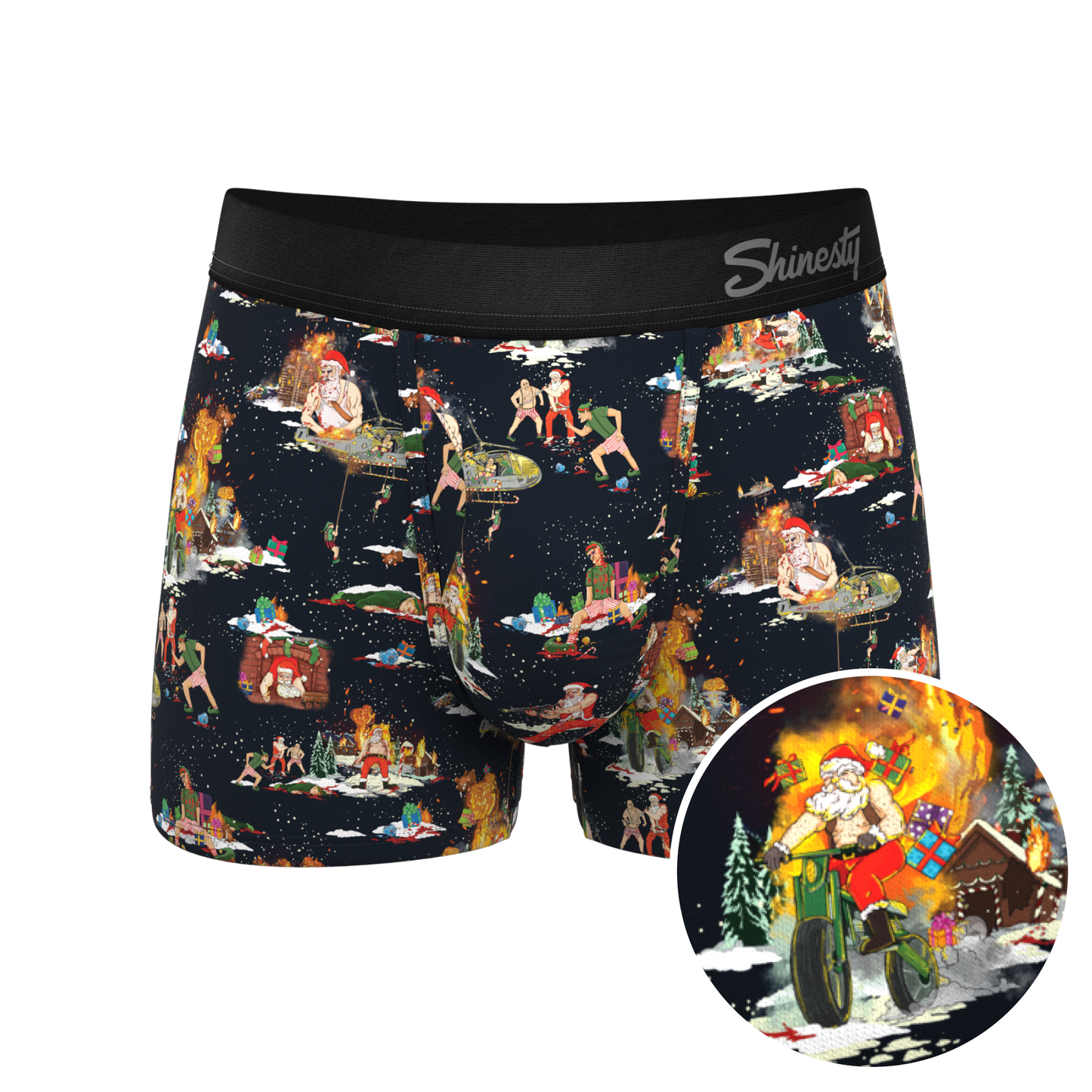 The 12 Slays of Christmas | Christmas Scene Ball Hammock® Pouch Trunks Underwear