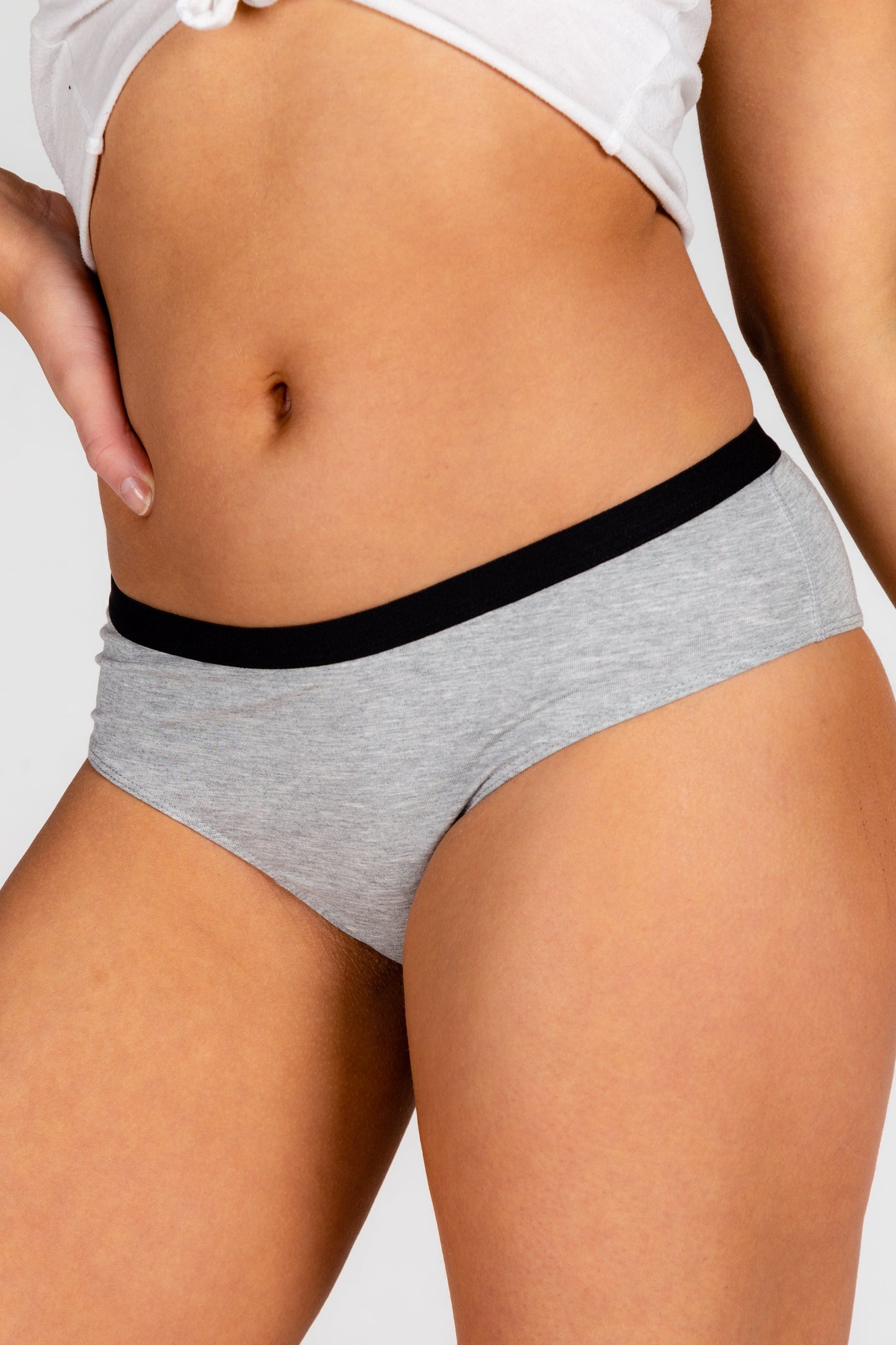 The Intramural Champ | Heather Grey Cheeky Underwear Couples Matching 2 Pack