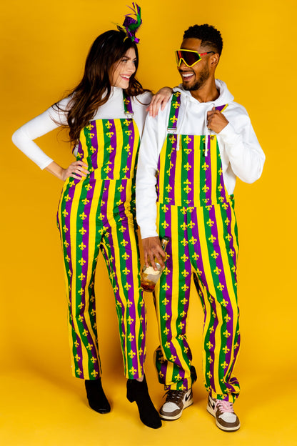 Beignets For Breakfast | Ladies Unisex Mardi Gras Overalls