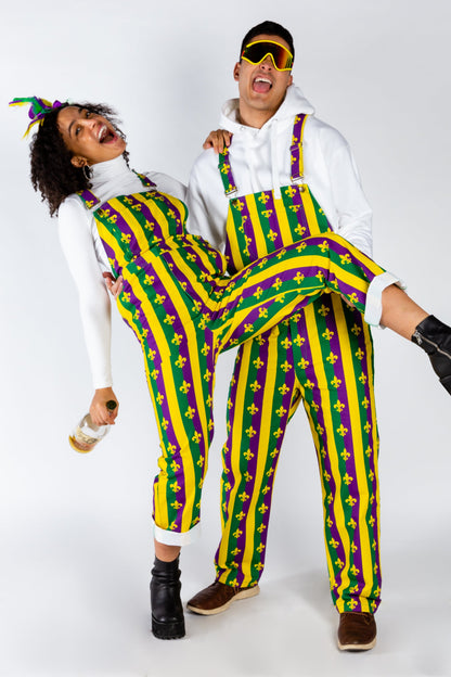 Beignets For Breakfast | Ladies Unisex Mardi Gras Overalls