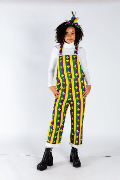 Beignets For Breakfast | Ladies Unisex Mardi Gras Overalls