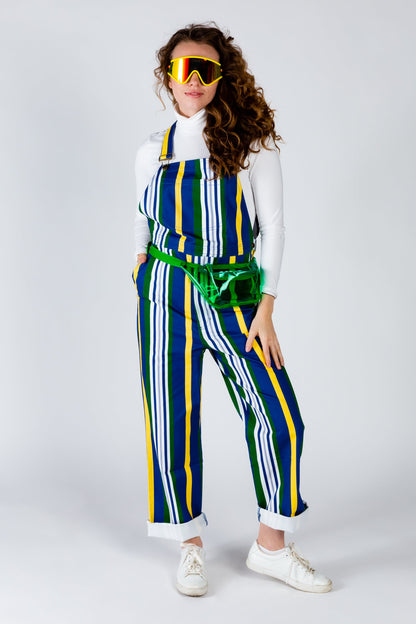 The Dubliner | Ladies Unisex Retro Striped Vintage Overalls