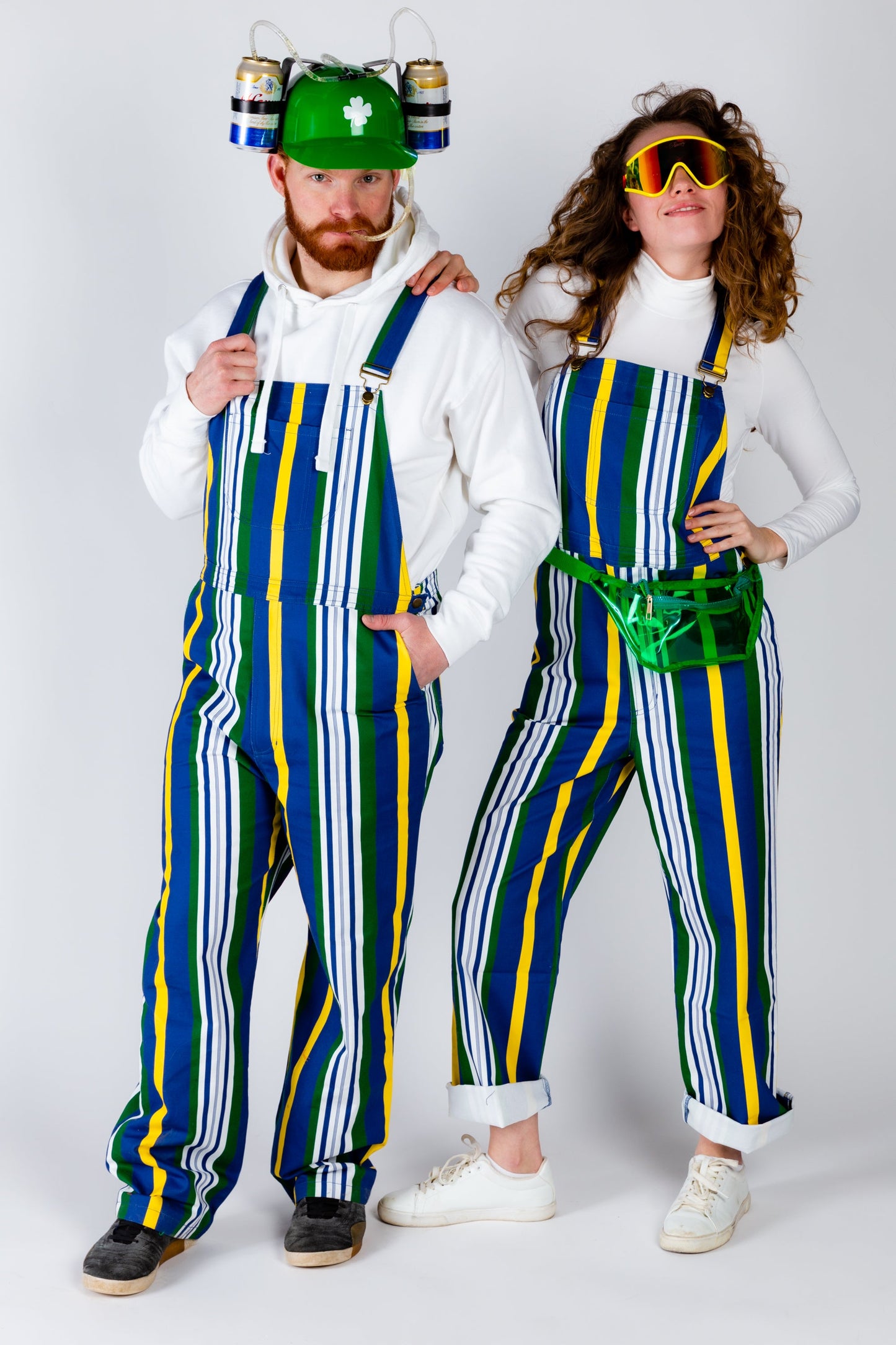 The Dubliner | Ladies Unisex Retro Striped Vintage Overalls