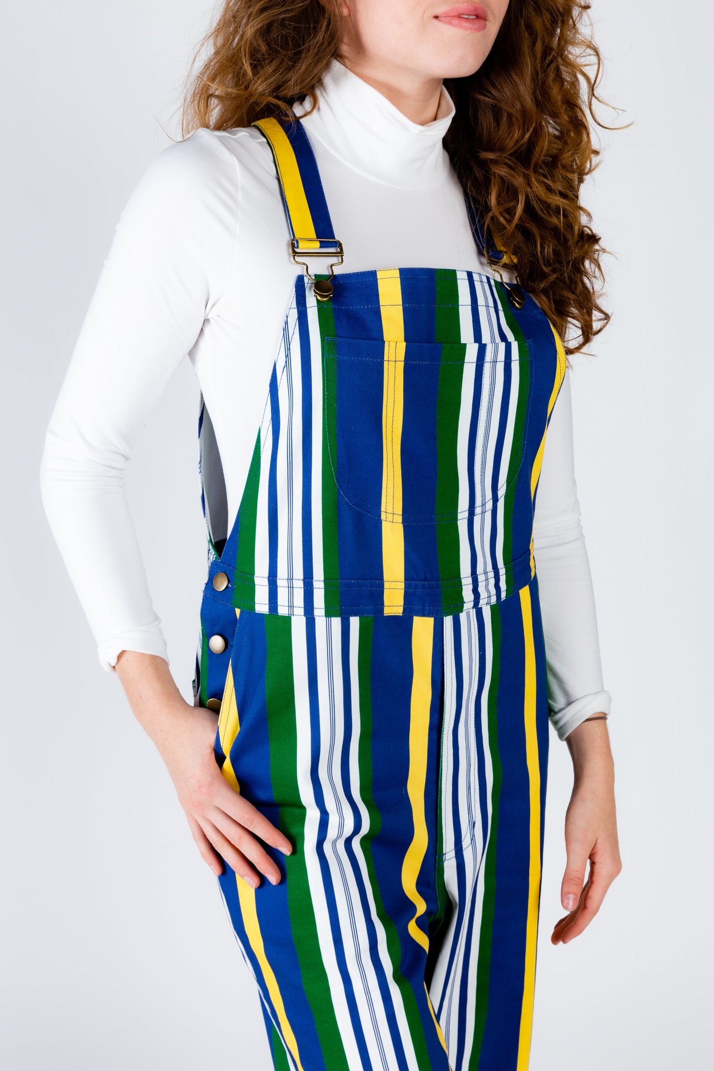 The Dubliner | Ladies Unisex Retro Striped Vintage Overalls