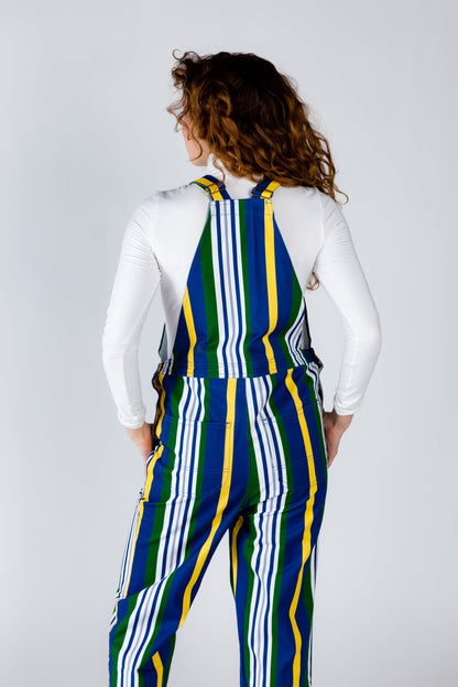 The Dubliner | Ladies Unisex Retro Striped Vintage Overalls