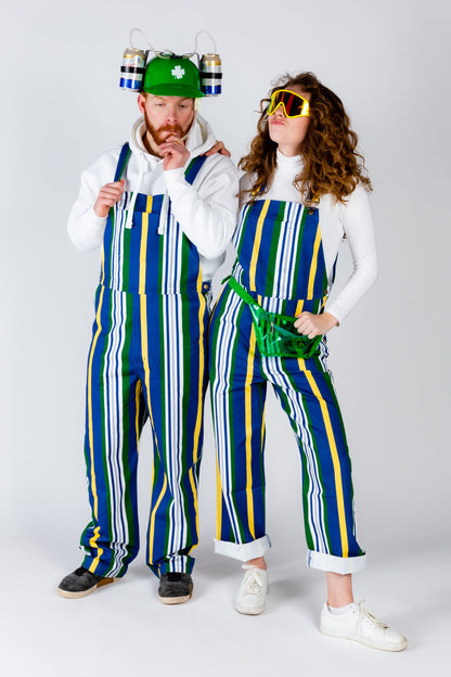 The Dubliner | Ladies Unisex Retro Striped Vintage Overalls