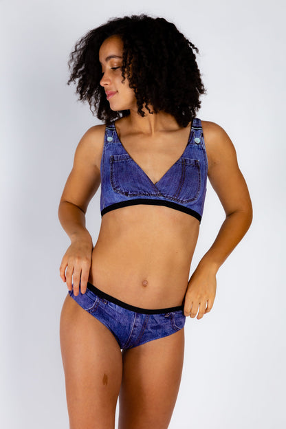 The Britney | Denim Printed Cheeky Underwear