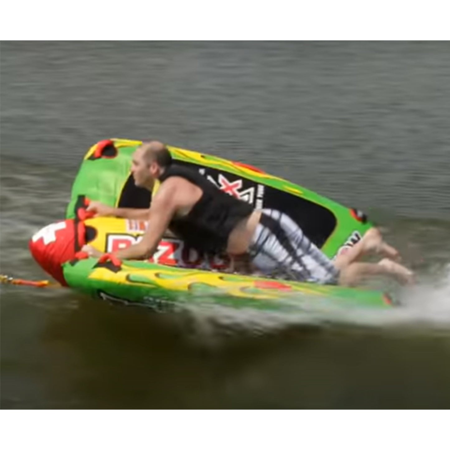 WOW Watersports 13-1010 Big Bazooka Steerable 1 to 4 Person Towable Tube, Green