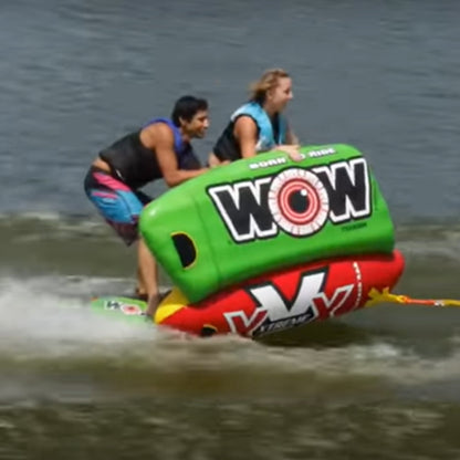 WOW Watersports 13-1010 Big Bazooka Steerable 1 to 4 Person Towable Tube, Green