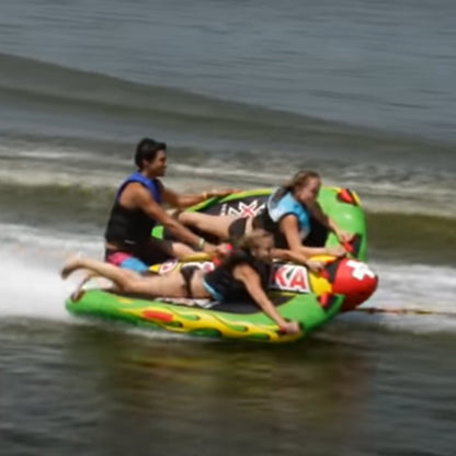 WOW Watersports 13-1010 Big Bazooka Steerable 1 to 4 Person Towable Tube, Green