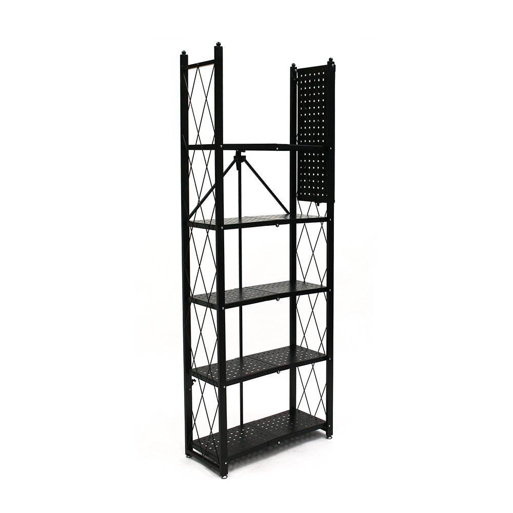 Origami 6 Shelf Bookcase Open Organizer Freestanding Living Room Shelves, Black
